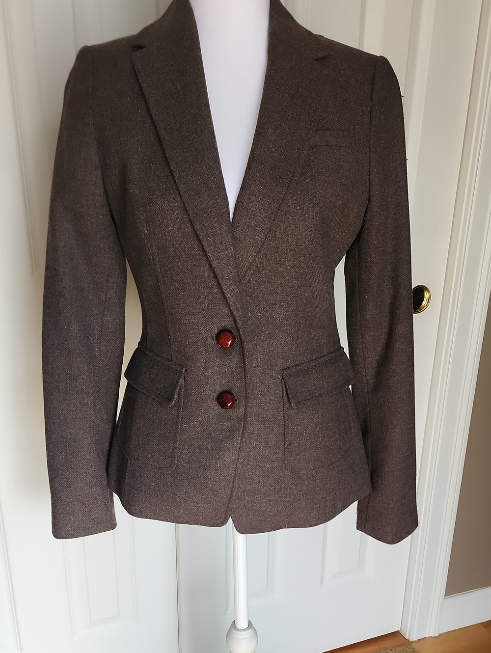 Banana Republic Brown Tailored Wool-Blend Blazer